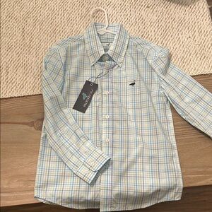 Properly Tied Boys Plaid Button-Down Shirt - Light Blue & Green